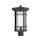 Z-Lite Jordan 1 Light Outdoor Post Mount Fixture, Oil Rubbed Bronze And Clear Seedy 570PHB-ORB - alternate 3